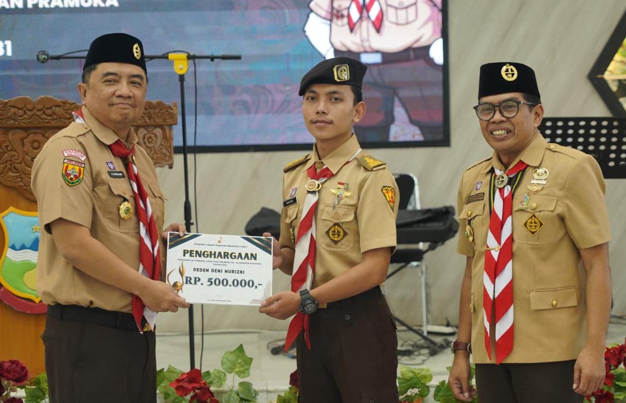 Membanggakan, Anggota Pramuka Asal Cibiuk Garut Juara Sayembara Desain Logo HUT Pramuka Ke-65 Tingkat Nasional