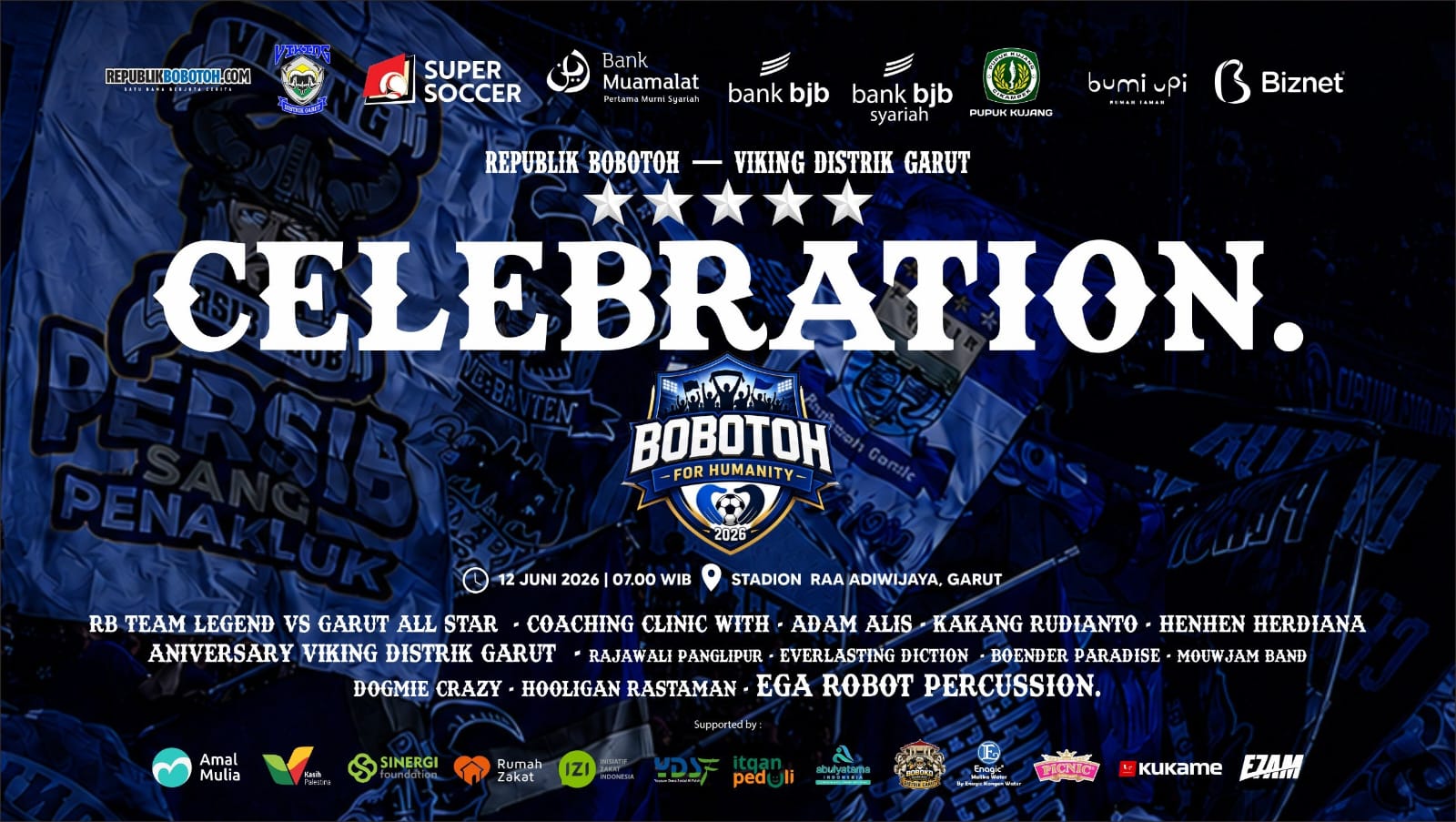 Bertajuk "Bobotoh For Humanity 2026", Aksi Kemanusiaan Para Supporter Persib Ini Akan Menginspirasi Jutaan Orang di Garut