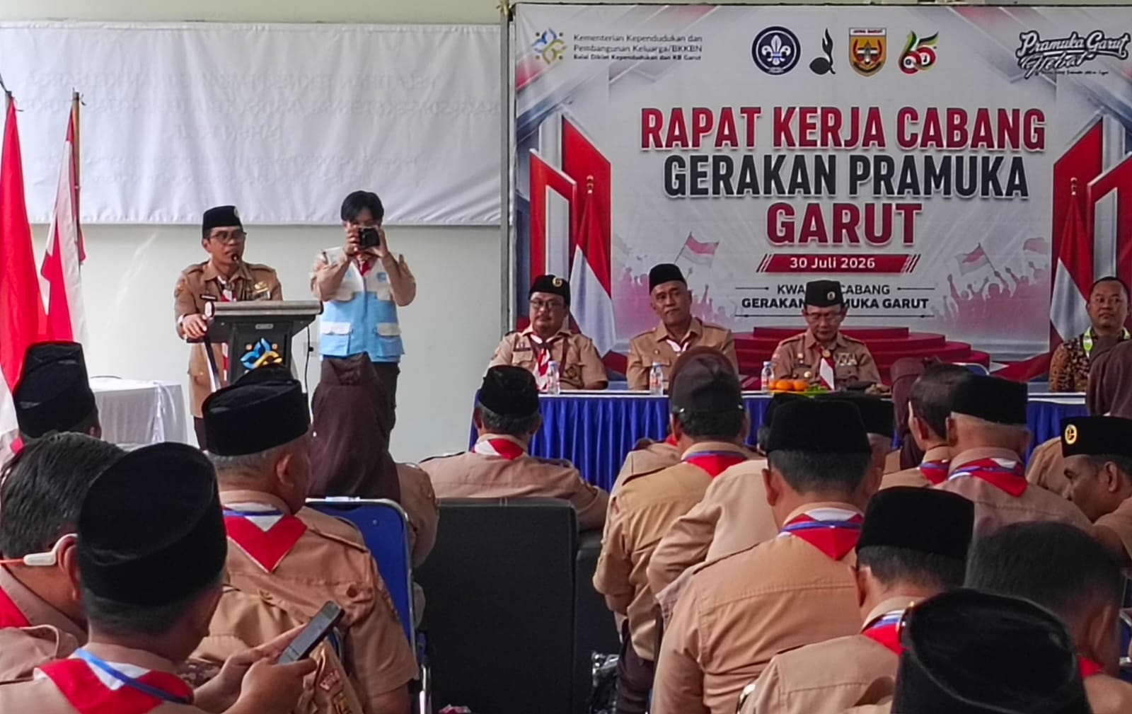 Buka Rakercab 2026, Kadispora Berkomitmen Pemkab Garut Dukung Penuh Penguatan Peran Pramuka