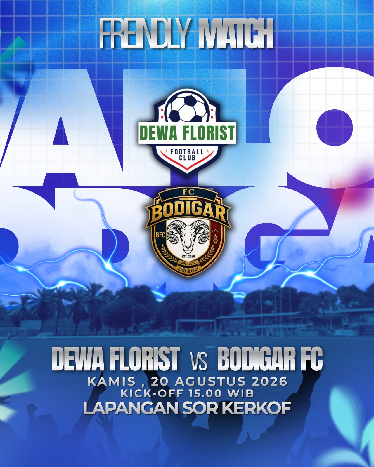 Pererat Silaturahmi, Boboko Distrik Garut Akan Gelar Fun Football Versus Dewa Florist di SOR Kerkof