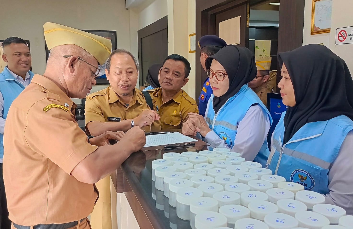 Wujudkan ASN Bersinar, BNNK Gelar Tes Urine di Lingkungan Pemkab Garut