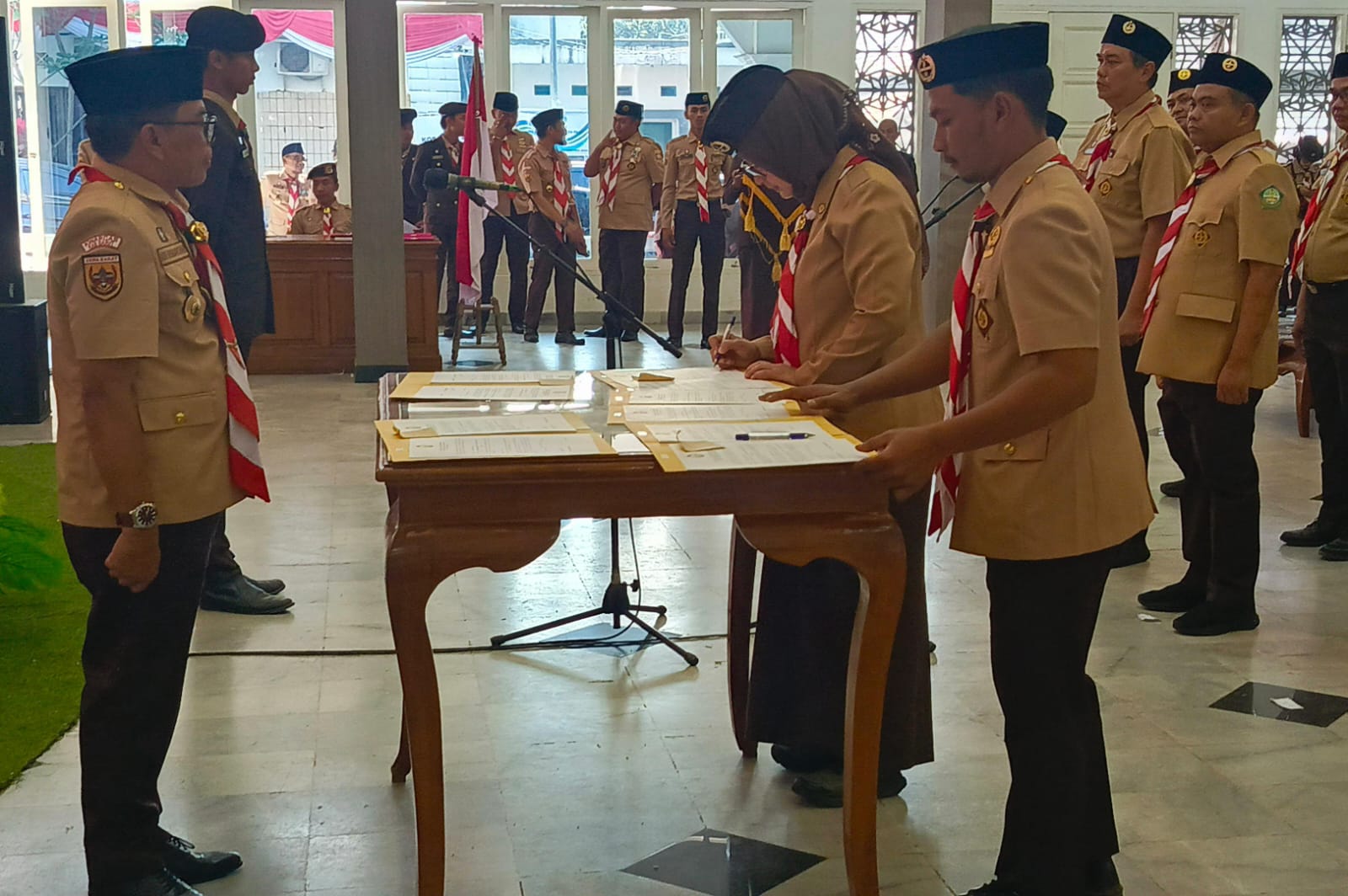 Jelang Peringatan Hari Pramuka Ke-65, Kwarcab Garut Gelar Pengukuhan Pimpinan Saka dan Pasbara